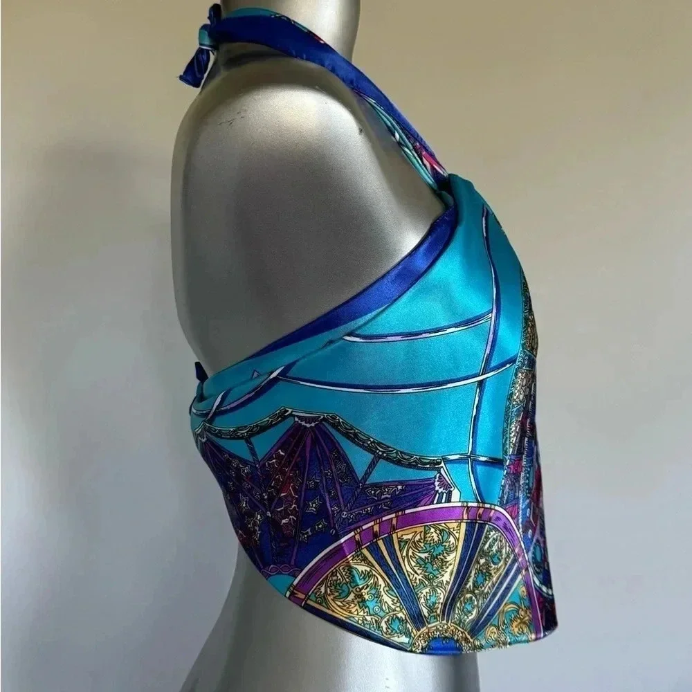 2 for $30 🆕Luxury Satin Scarf Top - Picture 2 of 16